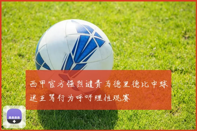 西甲官方强烈谴责马德里德比中球迷互骂行为呼吁理性观赛